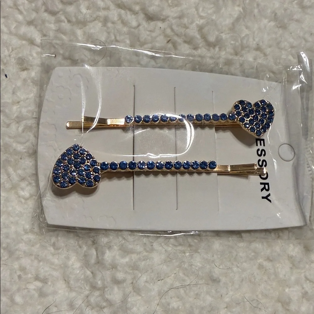 Heart Rhinestone Hair Clips Set - Picture 9 of 15